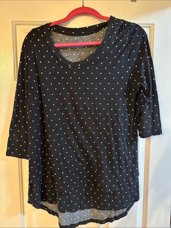Latched Mama Tops - Latched Mama Polka Dot Scoop Neck Nursing Top